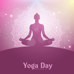 Fototapeta na wymiar Yoga day illustration