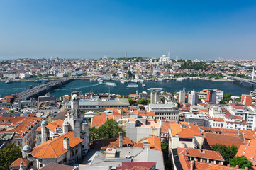 Naklejka na ściany i meble Top view of Istanbul
