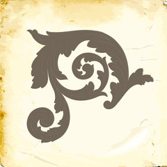 Vector baroque of vintage elements for design. 