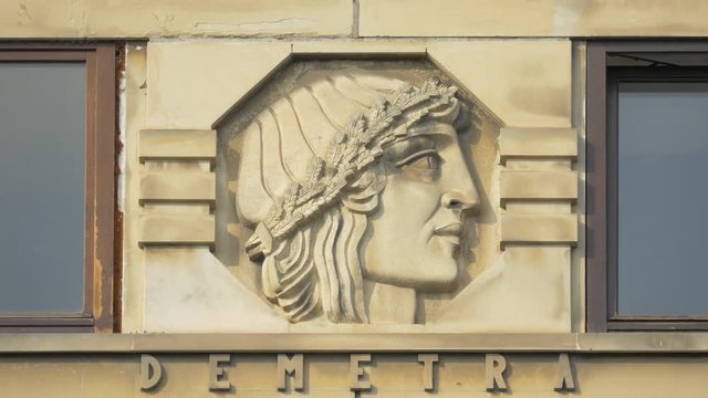 Demetra god bas-relief 