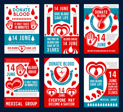 Blood donation banner for World Donor Day design