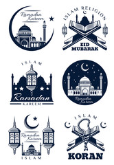 Ramadan Kareem islam religion greeting card design