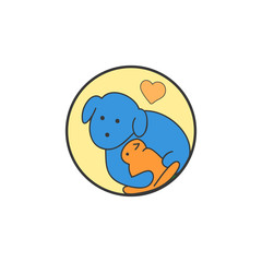 logo dog hugging cat