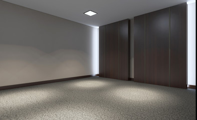 Modern office Cabinet. Meeting room. 3D rendering.