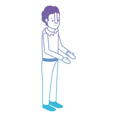 isometric man avatar character vector illustration design