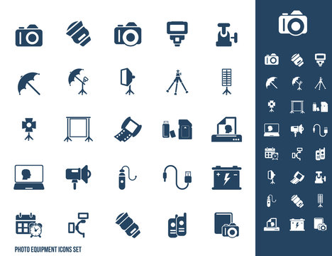 Photo equipment icons