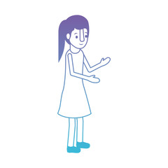 isometric little girl character vector illustration design