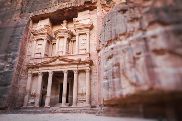 Ancient temple in Petra, Jordan