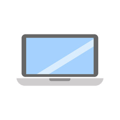 Vector PC flat icon isolated in cartoon style.