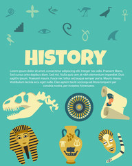 Education and science concept illustrations. History subject