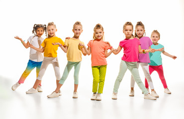Obraz premium The kids dance school, ballet, hiphop, street, funky and modern dancers