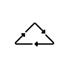 Obraz premium Triangle with arrow icon