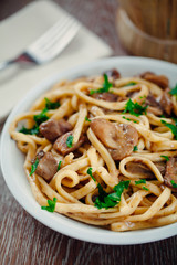 Tagliatelle with mushrooms