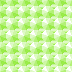 Stock Illustration - Green colored 3D Gemstone Pattern, 3D Illustration, Bright Background.