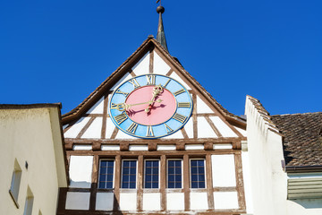 Medieval Wall Clock of Untertor (lower gate), Stein am Rhein, Switzerland