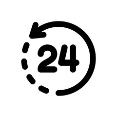 24 Hours Support Icon