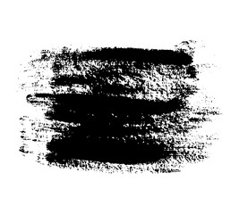 Black grunge brushstroke background. Vector design element