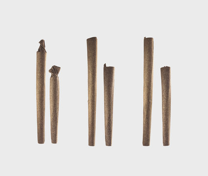 Variety of Pre-Rolled Marijuana Cigars - Blunts - Isolated