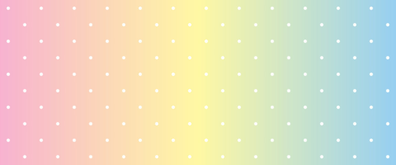 Pastel color rainbox gradient polka dot background - obrazy, fototapety, plakaty