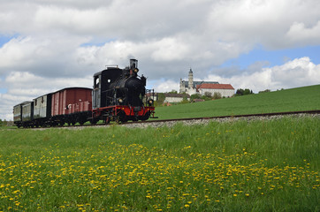 Museumsbahn beim Kloster Neresheim