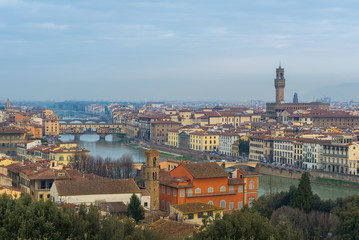 Fototapeta na wymiar Panoramic view of Florence from Piazzale Michelangelo, Italy
