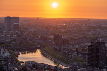 Rotterdam skyline photography from euromast, The Netherlands