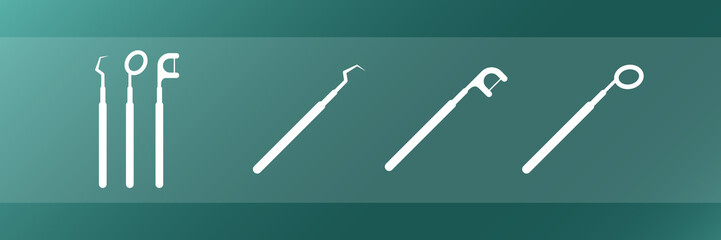 Symbol-Set - Zahnarzt-Utensilien