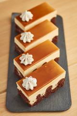 Delightful cake with cottage cheese filling