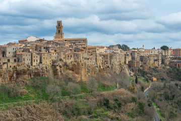 Panoramic view of Pitigliano, Tuscany, Italy
