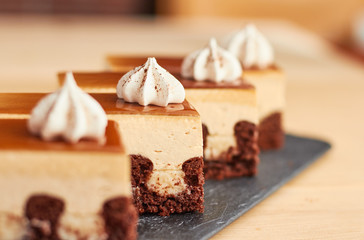 Delightful cake with cottage cheese filling