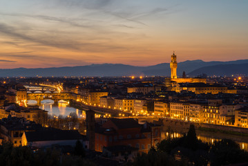 Fototapeta na wymiar Panoramic view of Florence from Piazzale Michelangelo, Italy