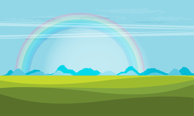 Obraz na płótnie Canvas Trendy Rainbow Creative with nature Vector Design