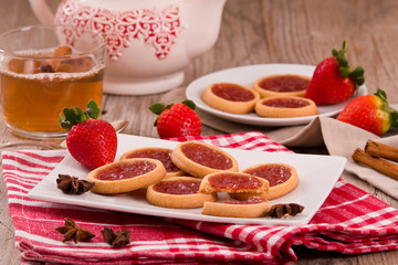 Strawberry tartlets. 