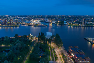 Obraz na płótnie Canvas Rotterdam skyline photography from euromast, The Netherlands