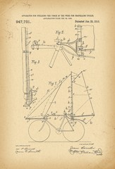 1910 Patent aerial Velocipede sail Bicycle history invention