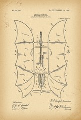 1904 Patent aerial Velocipede sail Bicycle history invention
