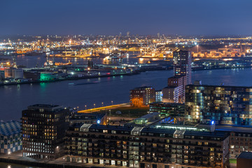 Fototapeta premium Rotterdam skyline photography from euromast, The Netherlands
