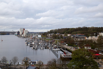 Panorama Blick auf den Flensburger Hafen