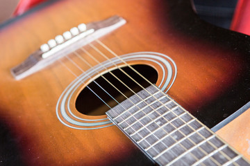 Obraz premium Acoustic guitar old