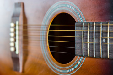 Obraz premium Acoustic guitar old