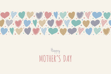 Concept of a banner with greeting for Mother's Day. Vector.