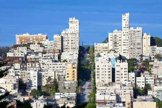 Russian Hill Neighborhood in San Francisco, California, USA