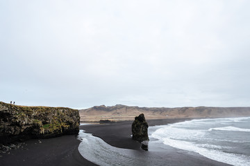 Fantastic black beach in southern Iceland.