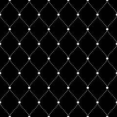 Vector seamless pattern. Modern stylish texture. Monochrome geometric background. A grid of figured cells.
