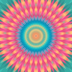 Abstract Iridescent and colorful mandala psychedelic background