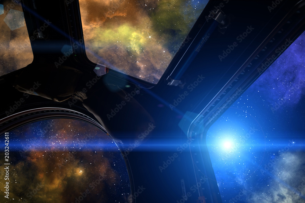 Wall mural galaxy, nebula and star.