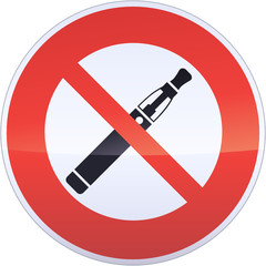 Panneau d'interdiction de la cigarette électronique (détouré)
