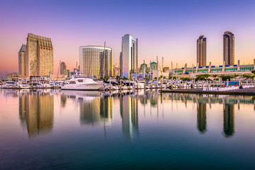 San Diego, California, USA Skyline - obrazy, fototapety, plakaty