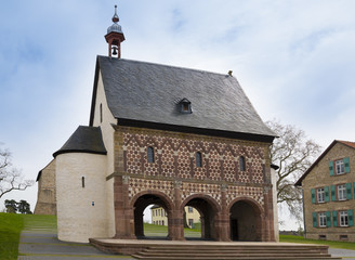 Fototapeta na wymiar View of the King‘s Hall in Lorsch, Hesse, Germany, Europe