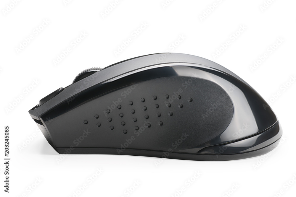 Fototapete computer mouse side view isolated with clipping path